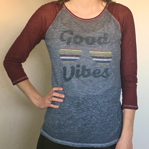 Good vibes baseball t-shirt - Picture 1 of 5
